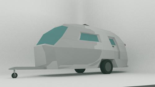 Caravan | Modern Low Poly Caravan  preview image